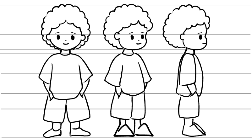 My mini-me character turnaround sheet